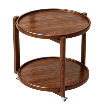 Taitiy Rolling Side Table with Wheels-21.7"D - TAITIY
