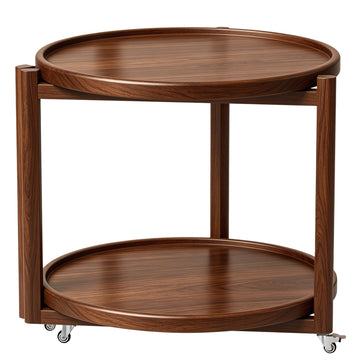 Taitiy Rolling Side Table with Wheels-21.7"D - TAITIY