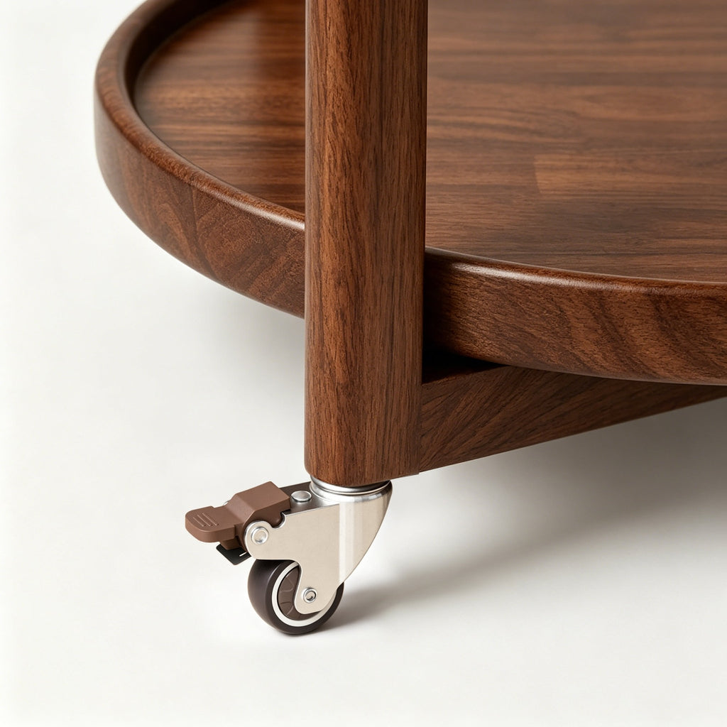 Taitiy Rolling Side Table with Wheels - TAITIY