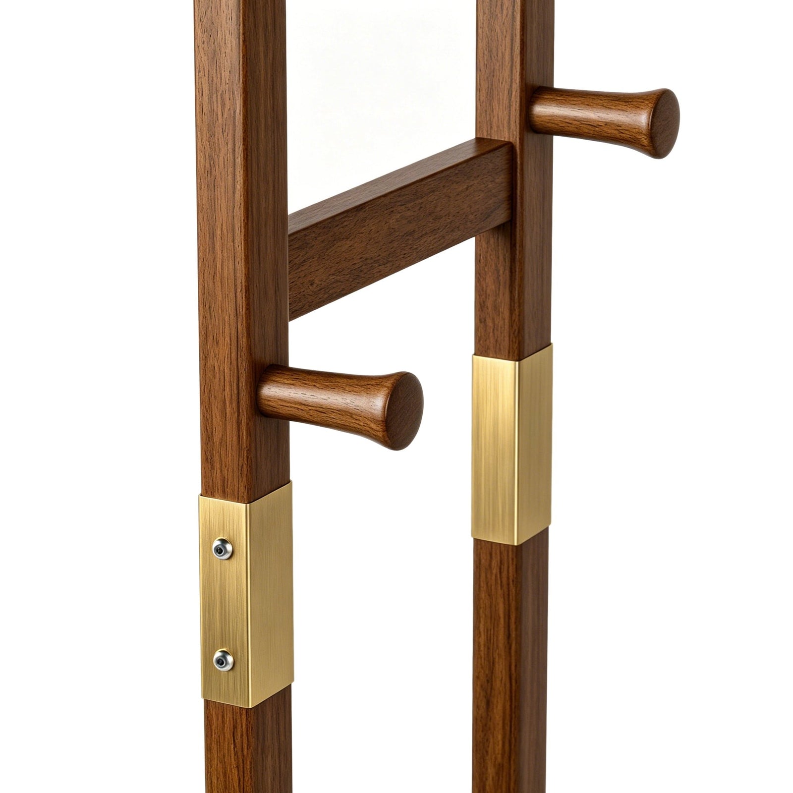 Taitiy Solid Wood Clothes Rack with Shelves & Hooks - TAITIY