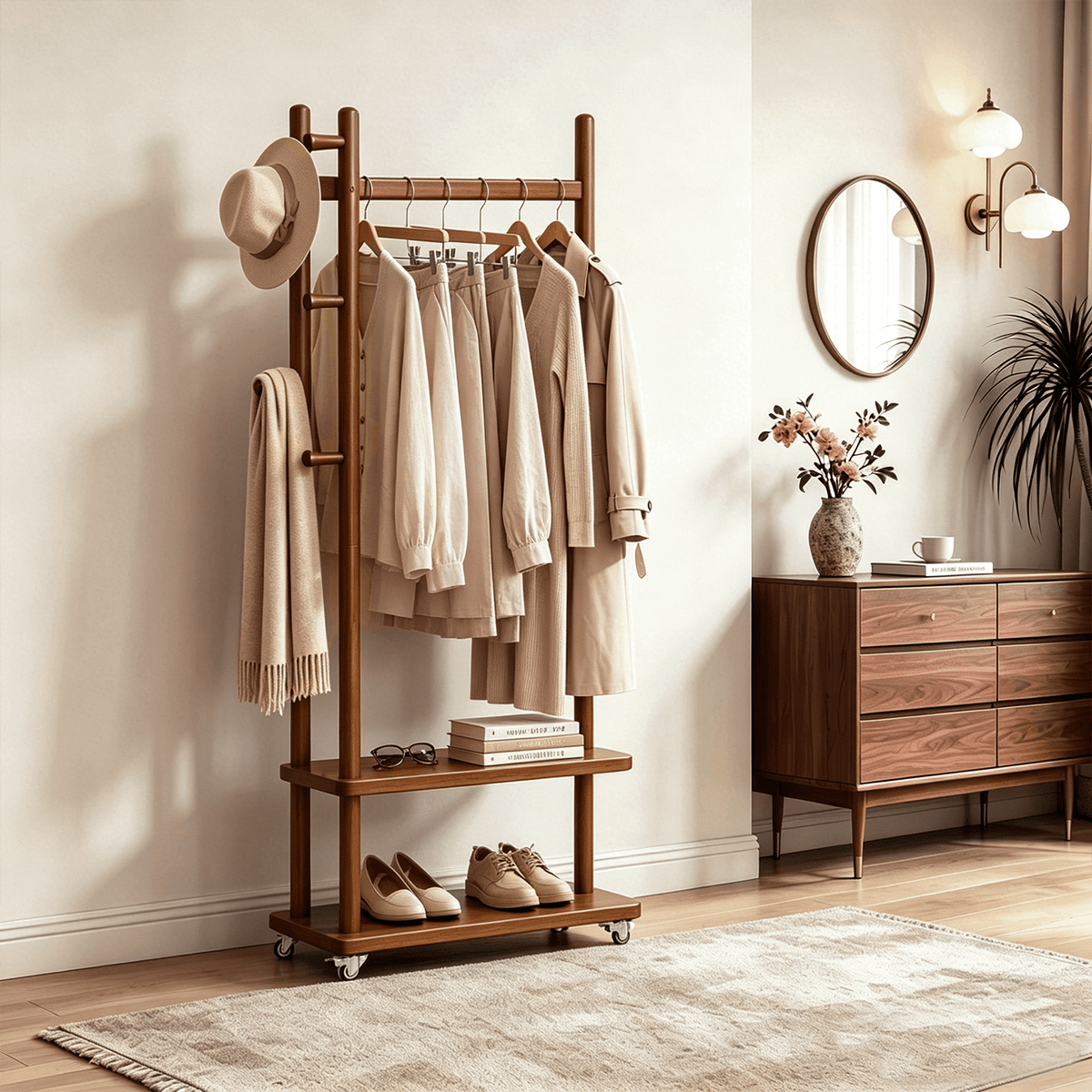 An entryway that stays calm