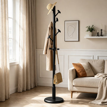Taitiy Tree-Form Solid Wood Coat Rack | 10-Hook Freestanding Stand - TAITIY