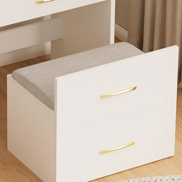 Vanity Desk — Flip Mirror & Glass Top - TAITIY