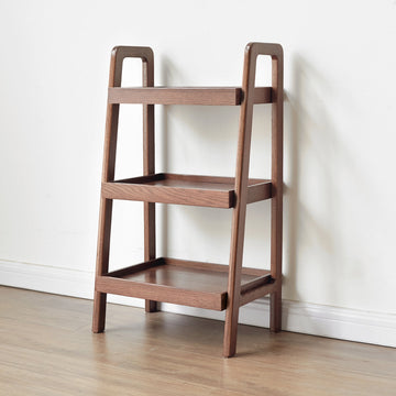 Walnut 3-Tier Oak Shoe Storage Bench - TAITIY