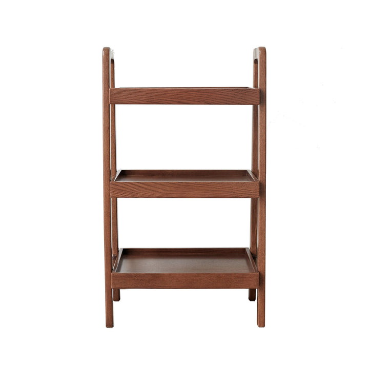 Walnut 3-Tier Oak Shoe Storage Bench - TAITIY